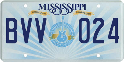 MS license plate BVV024
