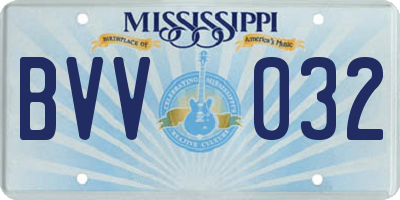 MS license plate BVV032
