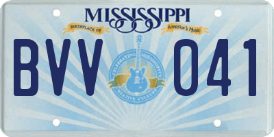 MS license plate BVV041