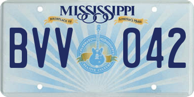 MS license plate BVV042