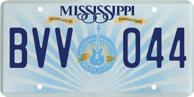 MS license plate BVV044