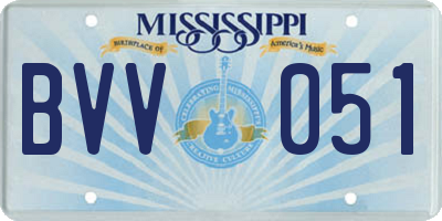 MS license plate BVV051