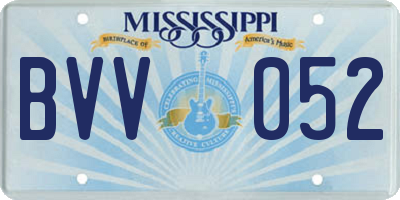 MS license plate BVV052