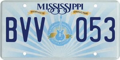 MS license plate BVV053