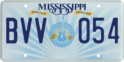 MS license plate BVV054
