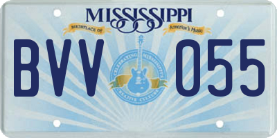 MS license plate BVV055
