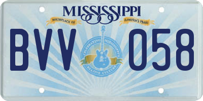 MS license plate BVV058