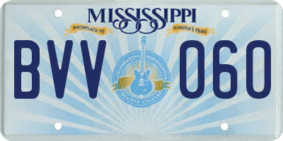 MS license plate BVV060