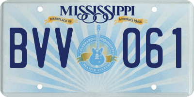 MS license plate BVV061