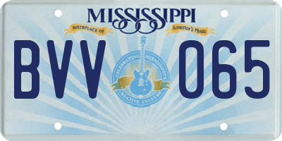 MS license plate BVV065