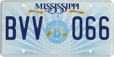 MS license plate BVV066