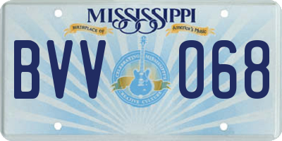MS license plate BVV068