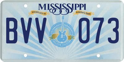 MS license plate BVV073
