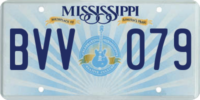 MS license plate BVV079