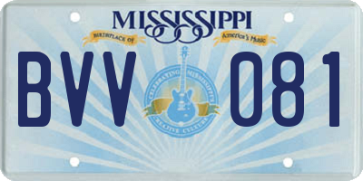 MS license plate BVV081