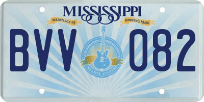MS license plate BVV082