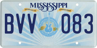 MS license plate BVV083