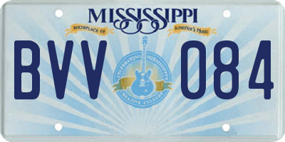 MS license plate BVV084