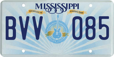 MS license plate BVV085