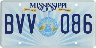MS license plate BVV086