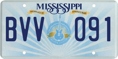 MS license plate BVV091