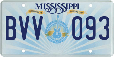 MS license plate BVV093