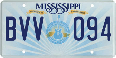 MS license plate BVV094