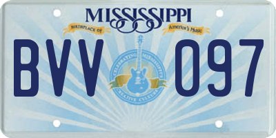 MS license plate BVV097