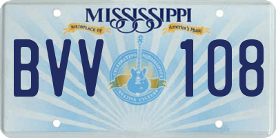 MS license plate BVV108