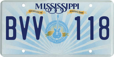 MS license plate BVV118