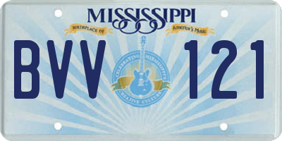 MS license plate BVV121