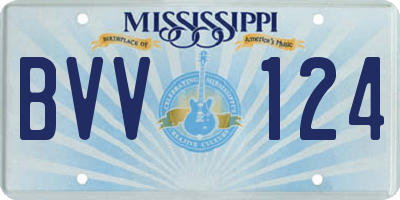 MS license plate BVV124
