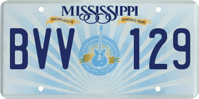 MS license plate BVV129