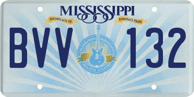 MS license plate BVV132