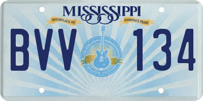 MS license plate BVV134
