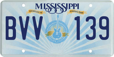 MS license plate BVV139