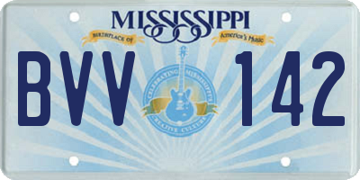 MS license plate BVV142