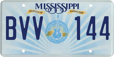MS license plate BVV144