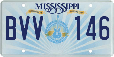 MS license plate BVV146