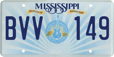 MS license plate BVV149