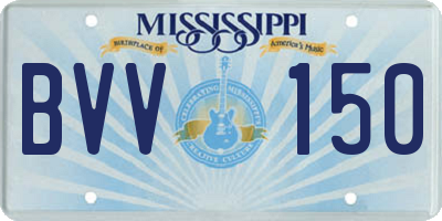 MS license plate BVV150