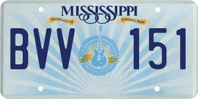 MS license plate BVV151