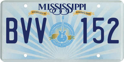 MS license plate BVV152