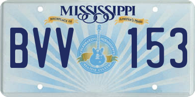 MS license plate BVV153