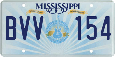 MS license plate BVV154