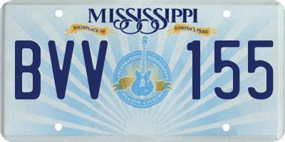 MS license plate BVV155