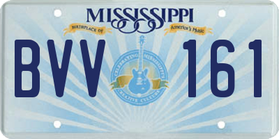 MS license plate BVV161