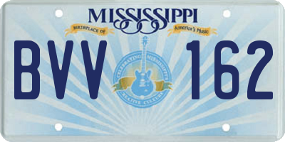 MS license plate BVV162