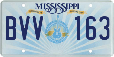 MS license plate BVV163