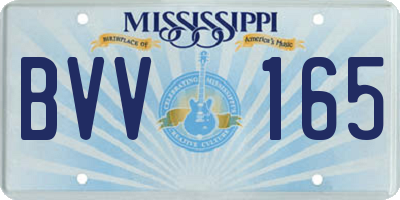 MS license plate BVV165